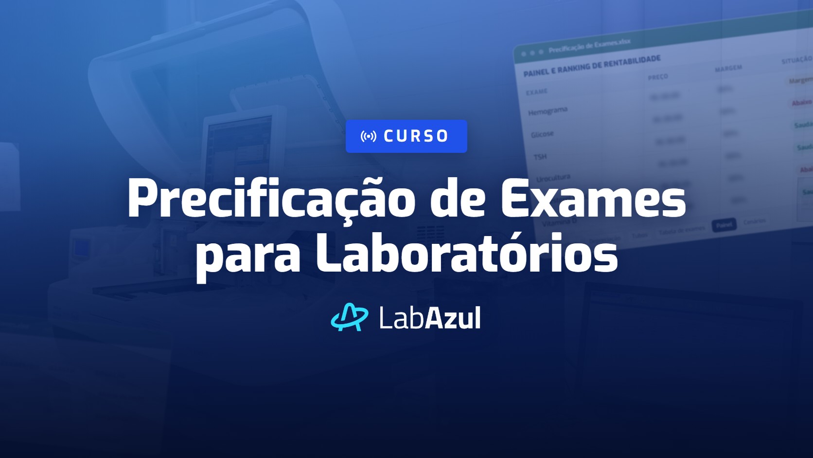 Precificação de Exames para Laboratórios, curso do LabAzul